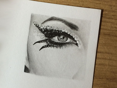 Mini Pencil Drawing 003 art artist artwork drawing eye makeup pencil realistic sketch