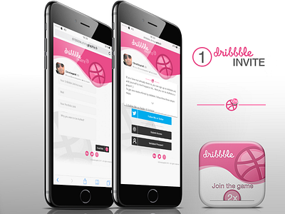 Dribbble invite draft dribbble giveaway icon invite ios iphone