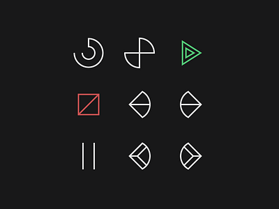 Cryptic Icons controls cryptic icons music pause play stop