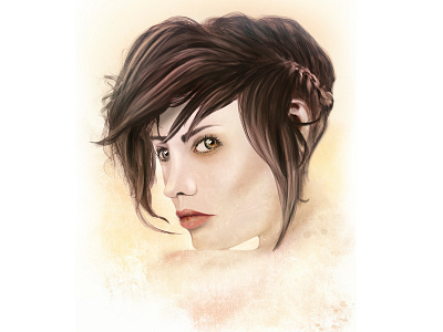 Looking at you artwork digital art drawing illustration painting photoshop portrait wacom