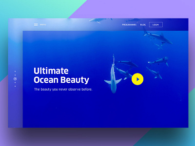 Ocean Beauty-WIP clean gradient home interface osean sea ui web