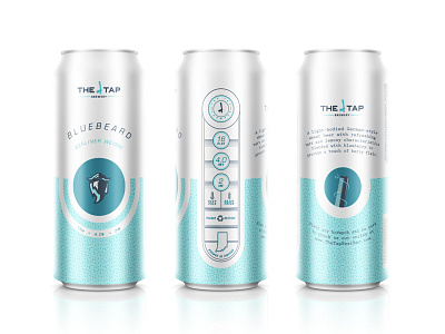 The Tap Brewing - Bluebeard Berliner Weisse beer berliner can design illustration weisse