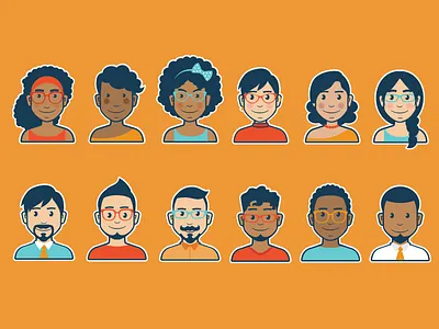 Avatars for cod4lib presentation american avatars boy face free girl human man people usa women