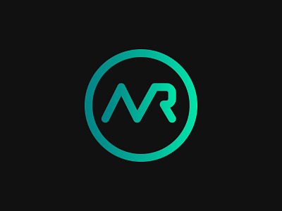 ARiVR dark mark dark background gradient design logo mark monogram