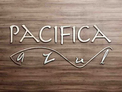 Pacifica Azul Logo Design fish logo graphic design graphic designer logo logo design logo designer restaurant logo restaurant logo design seafood logo