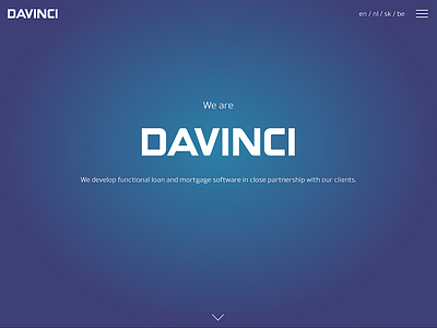 Davinci Website amsterdam antwerp bratislava davinci davincisoftware icons loans mortgages ui ux webdesign zilina