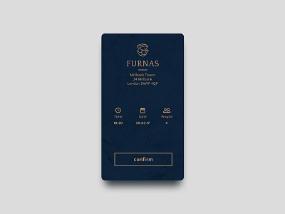 Confirmation – Day 54 #DailyUI 54 app confirmation daily dailyui elegant restaurant ui ux web website