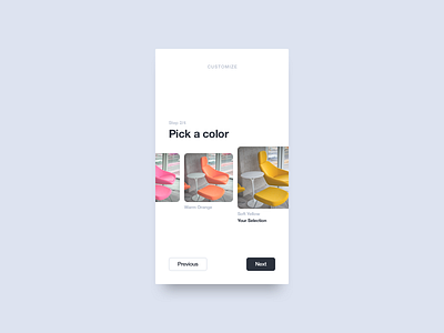 Customize Product 033 app carousel customize product daily dailyui interface minimal mobile shop ui ux