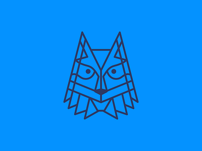 Wolfness branding flat illustration logo vector wolf