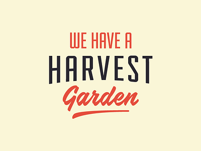 Harvest Gardens and Landscaping Brand 40s america branding gardening logo mark old school organic patriotic vintage ww2