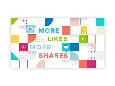 Square video buzz campaign geometric grid square texture