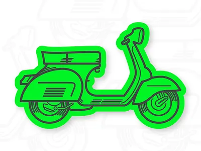 Vespa 150 Sprint contest flat icon illustration illustrator italy minimal simple sprint sticker vector vespa