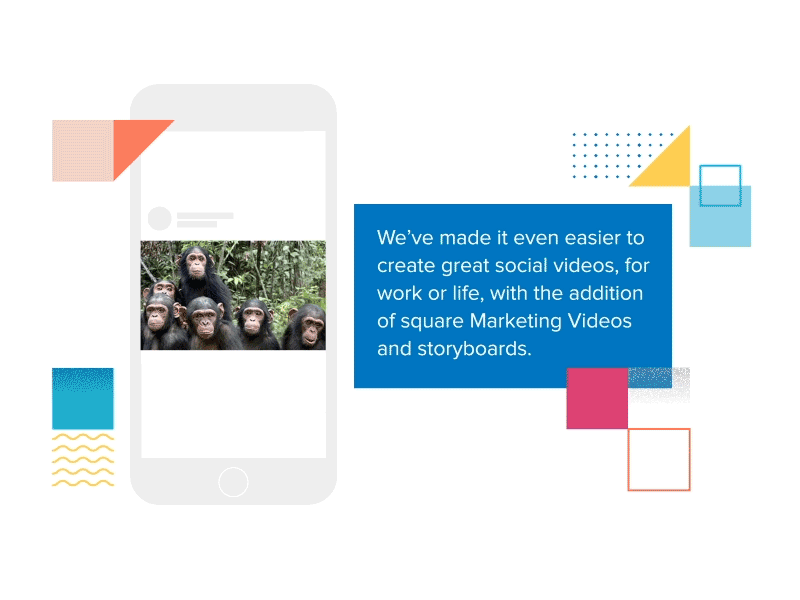 Square video launch email email geometric grid square texture