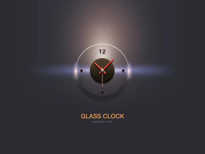 Glass clock aclock alarm clock glass transparent wall clock watch