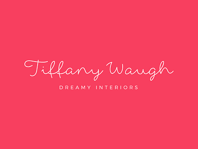 Tiffany Waugh brand branding handwritten interior designer logo logotype script