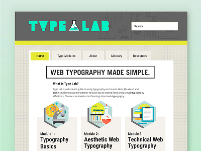 Type Lab Website illustration mobile responsive type typography ui ux web design website