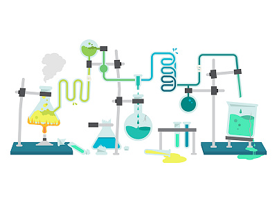 Type Lab Illustration 404 book chemical chemistry graphics icons illustration lab science type typography website