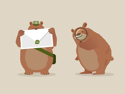 Mail Bear bear character design family family.me illustration love me reading