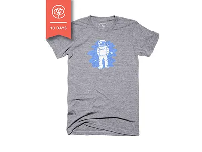 Astronot Tee 2 astronaut blue cotton bureau doodle illustration nope pun sketch space t shirt tee