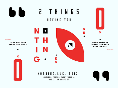 2 Things Define You brand identity composition typography