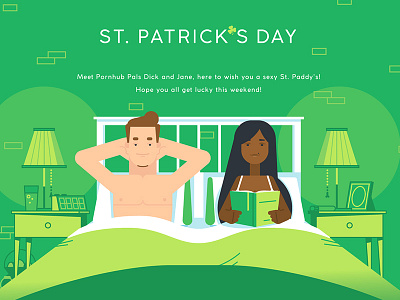 Dick and Jane behance character green holiday illustration leprechaun patrick pornhub st patricks day stolz