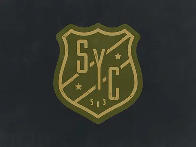 Stake Your Claim 6 badge branding shield stake your claim type typography