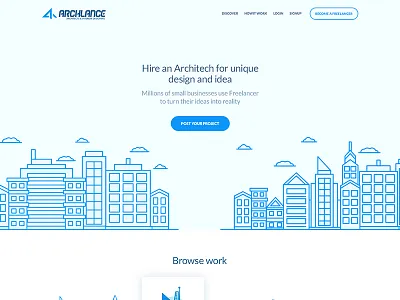 Header | Archilance app flat flat design graph homepage icons logo search ui ux web white