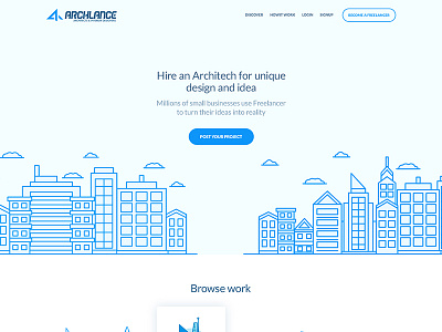 Header | Archilance app flat flat design graph homepage icons logo search ui ux web white