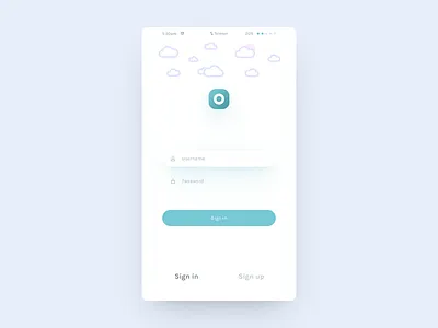 Daily UI challenge #001 - Sign up app clean creative dailyui login minimal mobile register shadow sign in sign up user interface