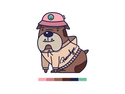 Trap doggo bulldog clothes dog hiphop hoodie pink stylish trap