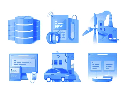 Icon set clean gradient iconography icons illustration minimal mobile simple ui ux vector web