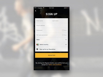 Daily UI 001 app daily ui sign up ui design