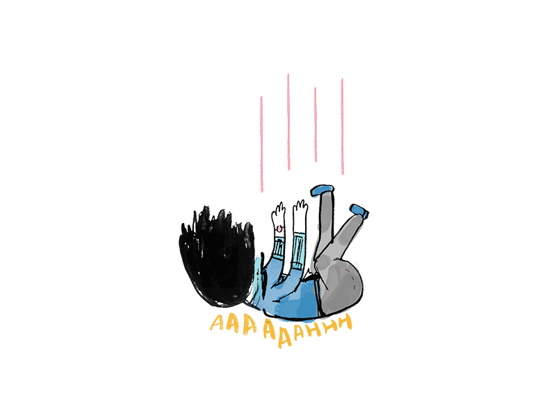 AAAAAAAHHH animation doodle drawing falling gif illustration