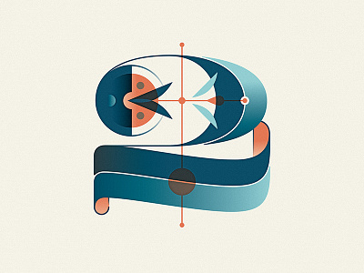 36 Days of Type - 2 2 36daysoftype capital dropcap illustration letter lettering number two type typography vector