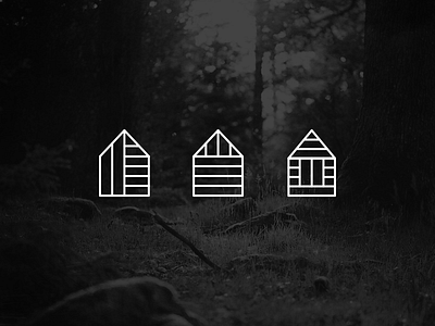 If you go down to the woods branding buildings cabin icon icons illustration logo