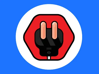 Hotdog Connection Badge badge electricity hotdog illustration