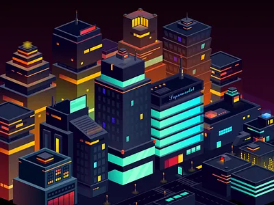 Night City city night