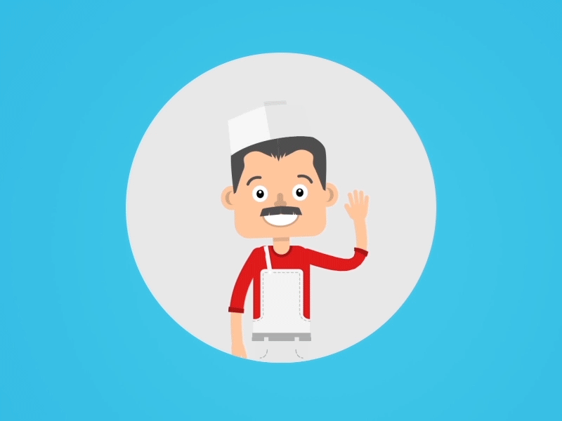 Weboucherie 4 character gif motion design