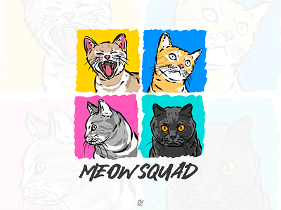 Meow Squad graphic design mammal