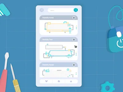 Animation and Illustration - Elements app 2d 2danimation aftereffects animation app design designui elements icons illustrator motion motiongraphic uidesign
