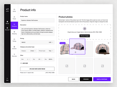 Drag & Drop Upload UX – Fashion Store cleandesign daily ui dashboard design drag and drop dribbble e commerce e commerce design fashion interaction design minimal ui modernui product design settings ui streetwear ui upload ui user experience ux web design