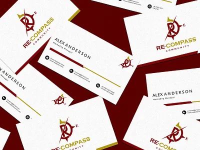 RE-COMPASS branding business card card design creativelogo freelancer graphic design logo logoexcellent stationary typography ui upwork