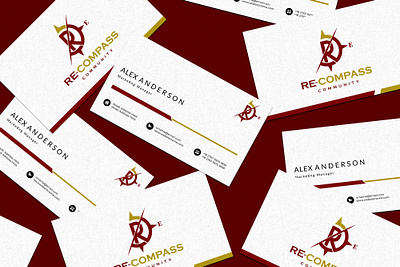 RE-COMPASS branding business card card design creativelogo freelancer graphic design logo logoexcellent stationary typography ui upwork