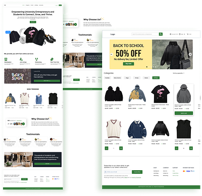 Entrepreneurs eCommerce Website Design. branding ecommerce graphic design ui ux