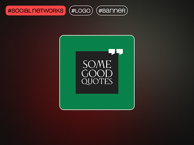SomeGoodQuotes | Telegram Channel Brand Design banner branding design graphic design logo typography