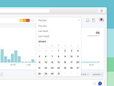 Date Range clean component date element picker simple ui