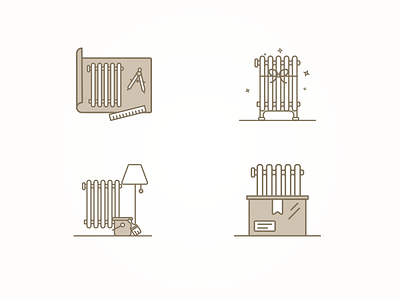 Radiator Renovator Icons brown icon radiator renovator vintage