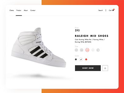 Concept Page buy cart colors concept page red shoes shop sport web