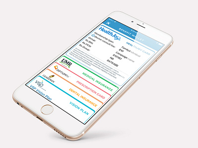 Card Wallet for Healthcare Application application card healthcare insurance ios medical mobile ui ux wallet