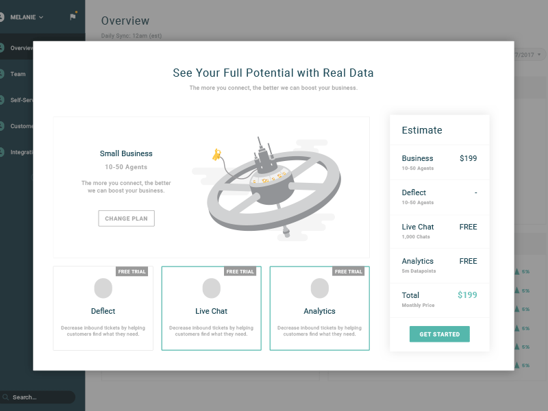 Web App Pricing Popup app astronaut pricing space ui ux web
